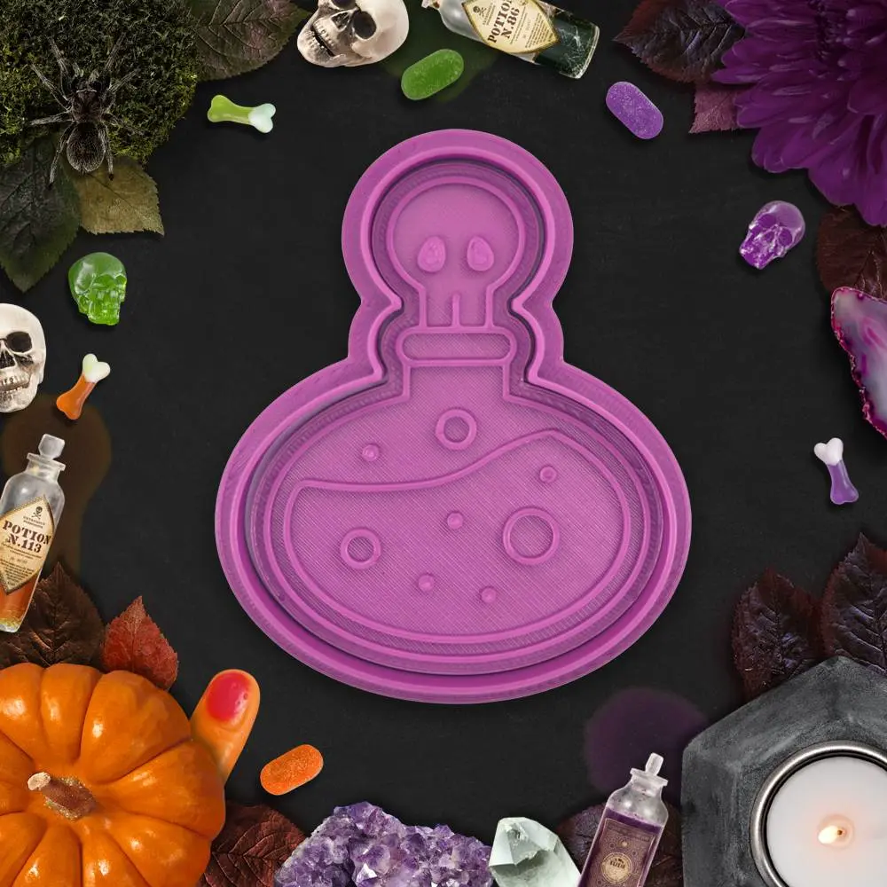 3D Printer Files | 3MF File | Halloween - Poison potion cookie cutter / stamp