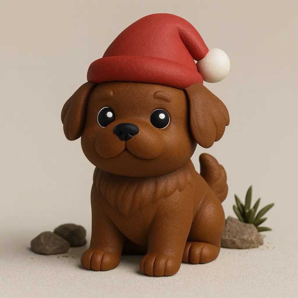 Cute Little Christmas Dog
