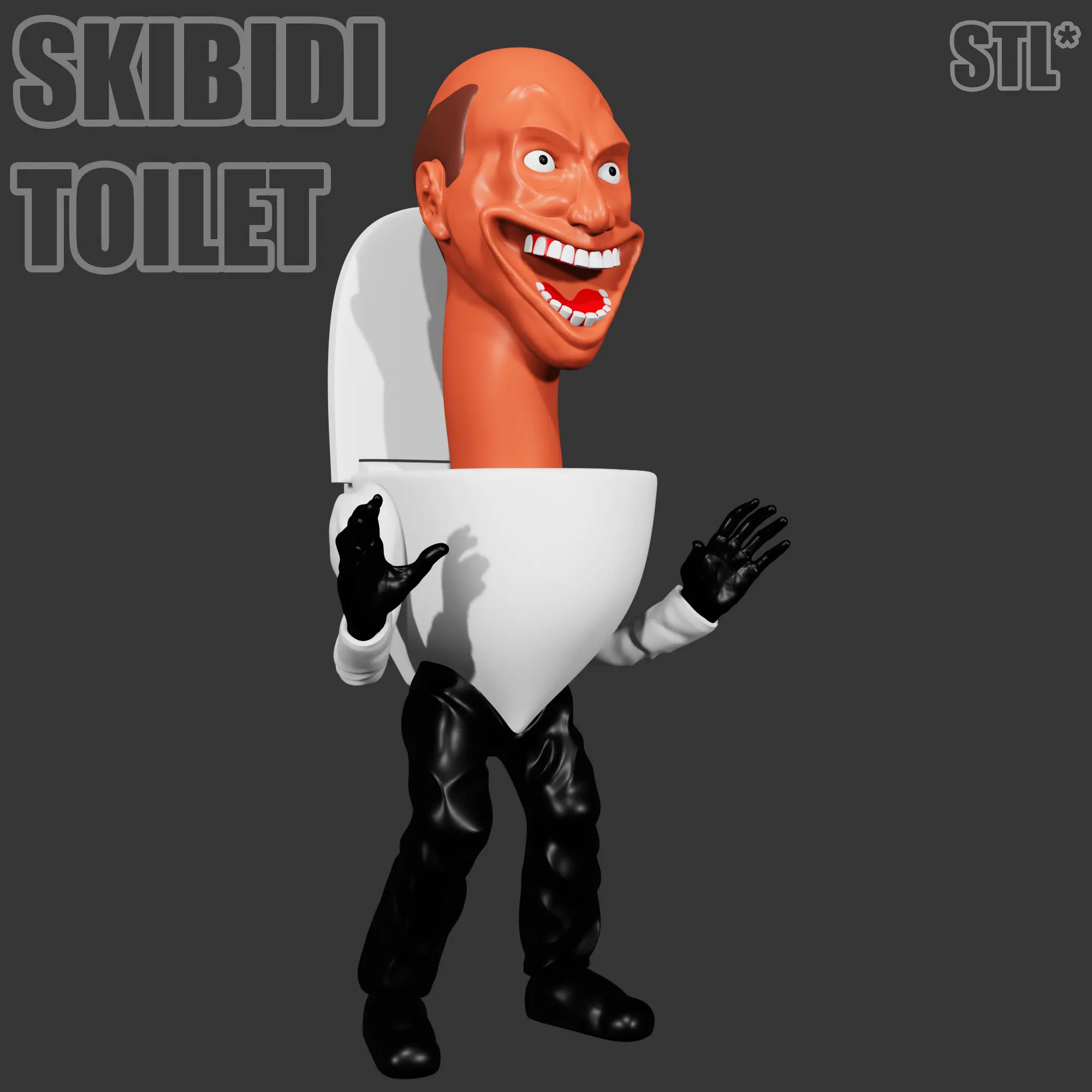 SKIBIDI TOILET - TOILET MAN | 3D FAN ART | 3D-Modelle herunterladen |  Creality Cloud