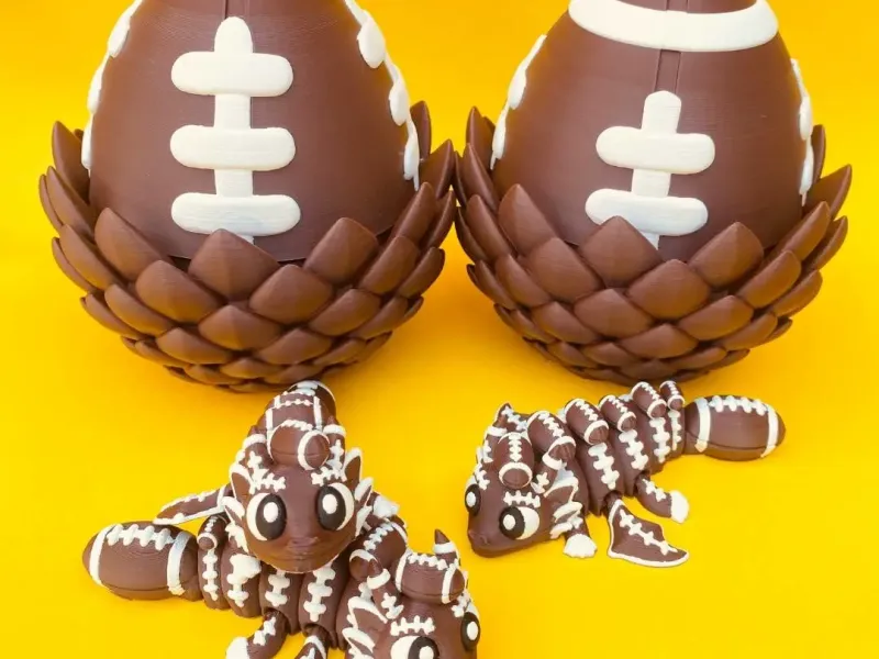Articulated Football Dragon And Egg