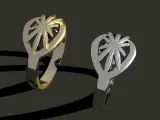 A cannabis themed jewelry ring.-2