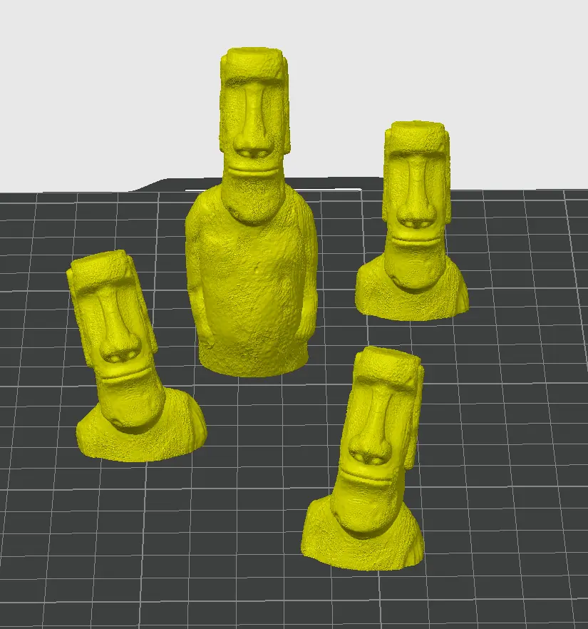 BUSTO DE ESTATUA MOAI Y CUERPO ENTERO - ISLA DE PASCUA