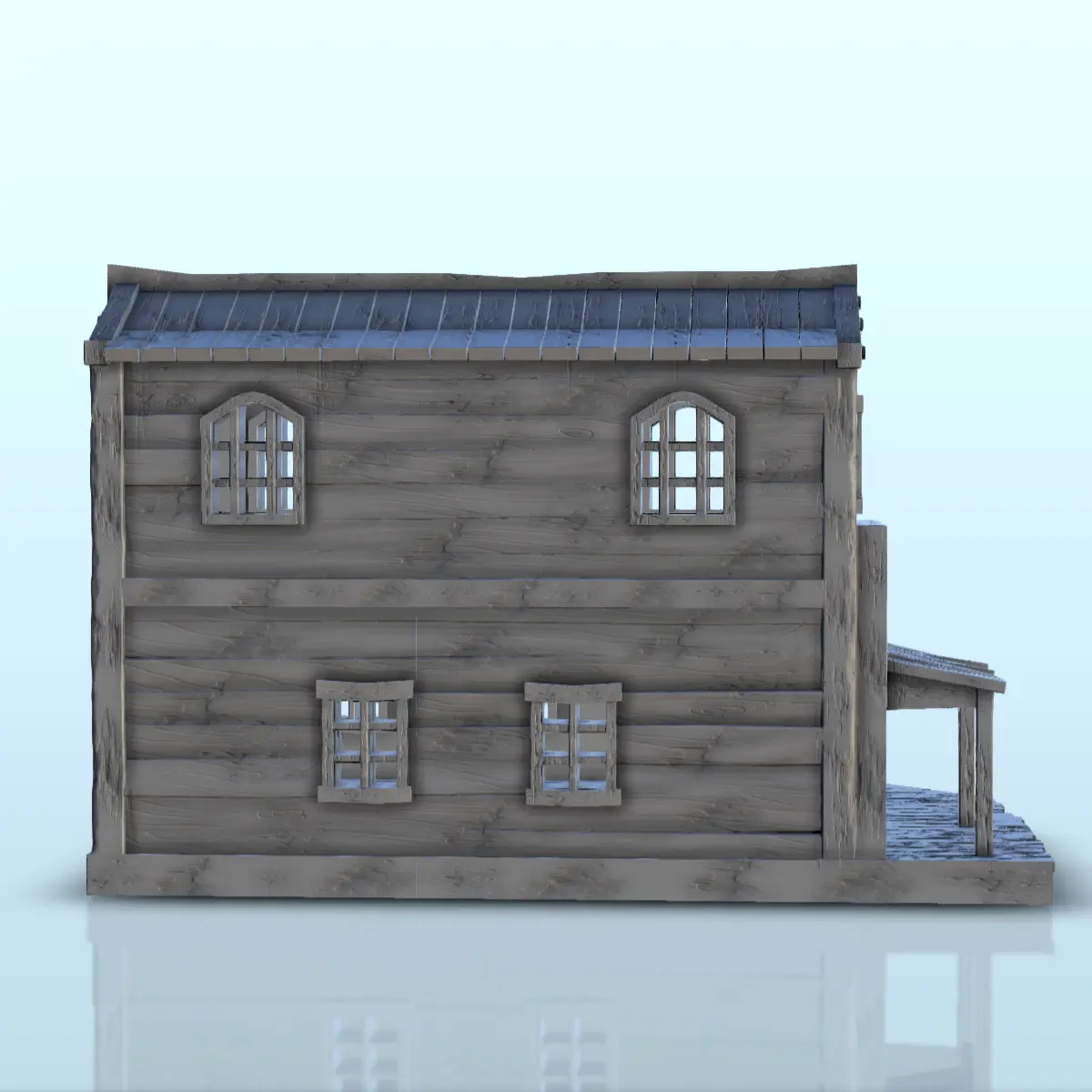 Western gun shop with floor and terrace (11) - wild west usa