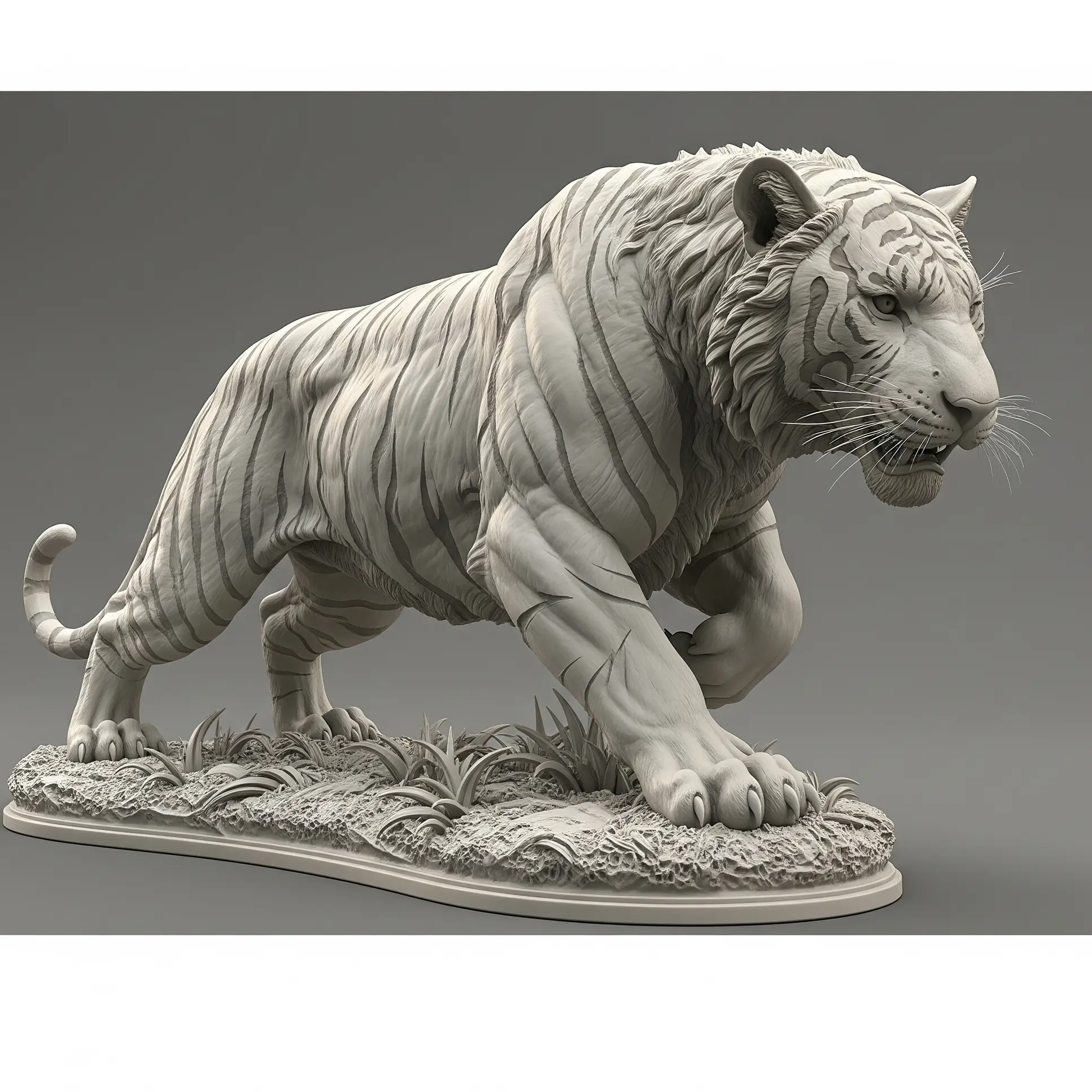 3D Printer Files | 3MF File | Tigre branco