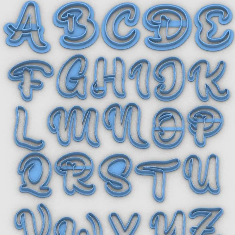 Cookie Cutter,Princess Girl Cursive ,Polymer Clay Cutters