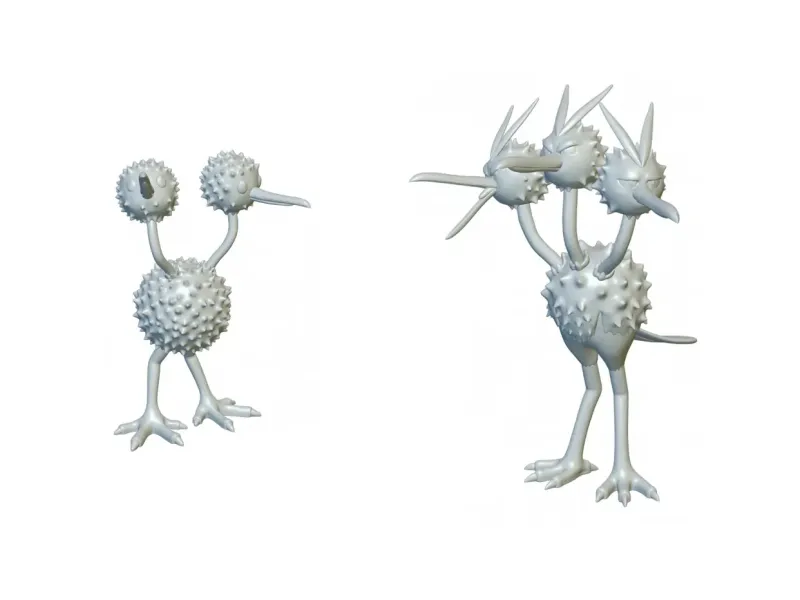 Pokemon Doduo & Dodrio - Ready for 3D Printing!