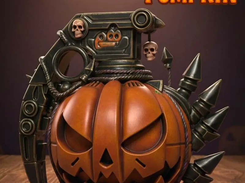Halloween Grenade Pumpkin – Spooky Decor