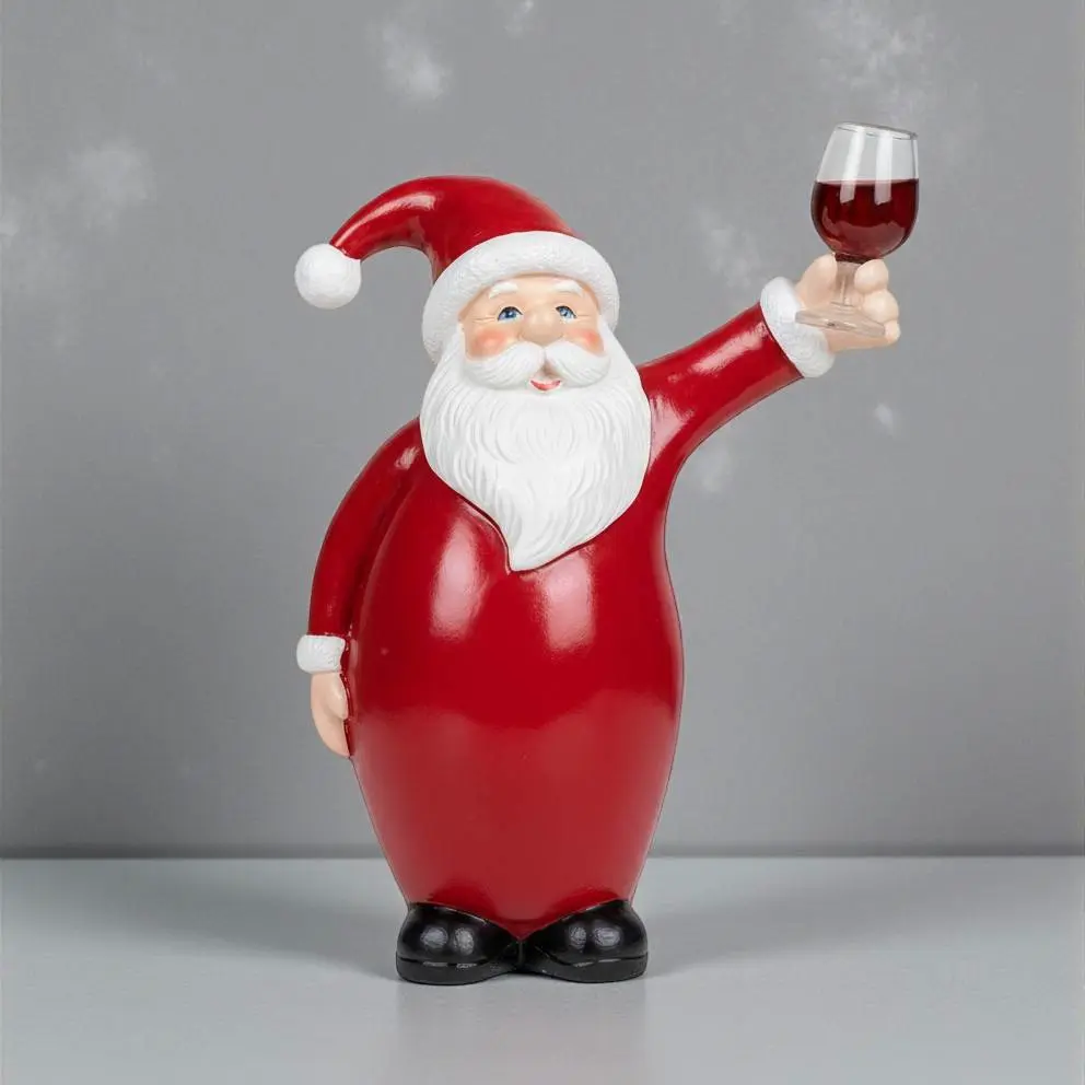Santa Claus with a Glass of Wine