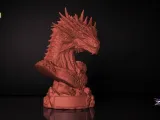 Meleys Bust STL  House of the Dragon 3D Print Sculpture Mode-3