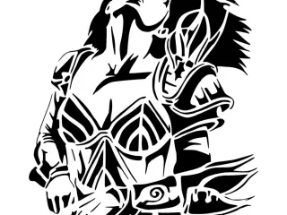 Girl stencil 79