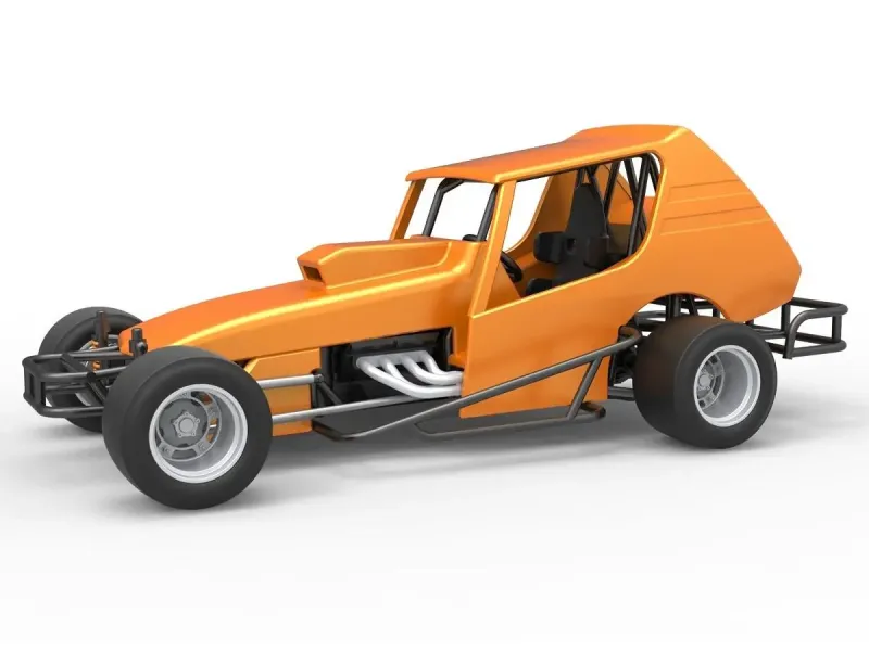 Vintage Asphalt Modified stock car V6 Scale 1:25