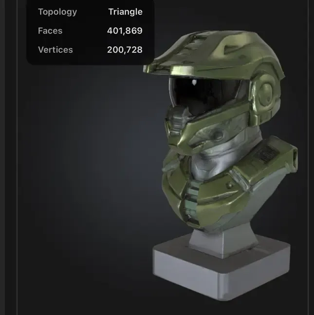 Halo Master Chief Head Helmet Statue