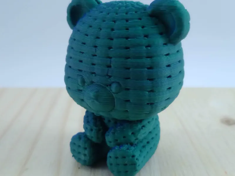 Bear Cute Leather Weaving Texture