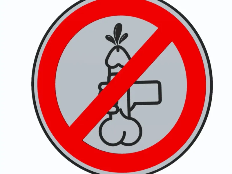 Handjob Happy End - Forbidden Traffic Sign - Wall Art