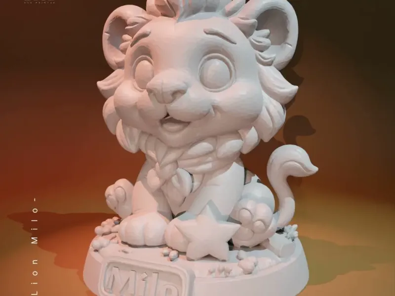 Lion Milo – Cute 3D Printable Figurine