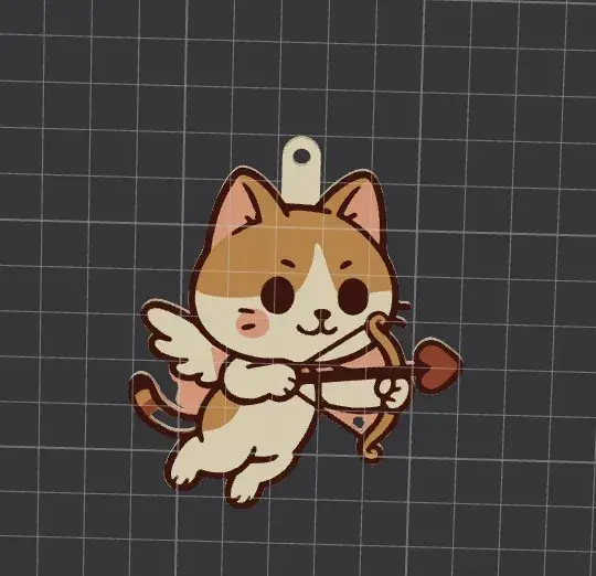 Honey_cat_cubid_keychain_makenow