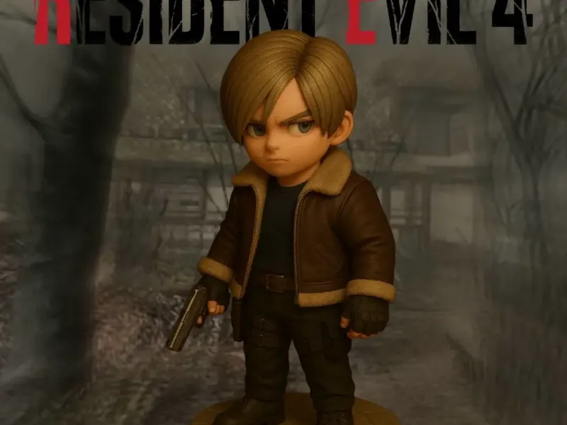 Leon Kennedy Resident Evil 4 Chibi