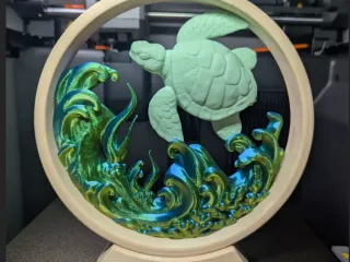 Turtle in the sea