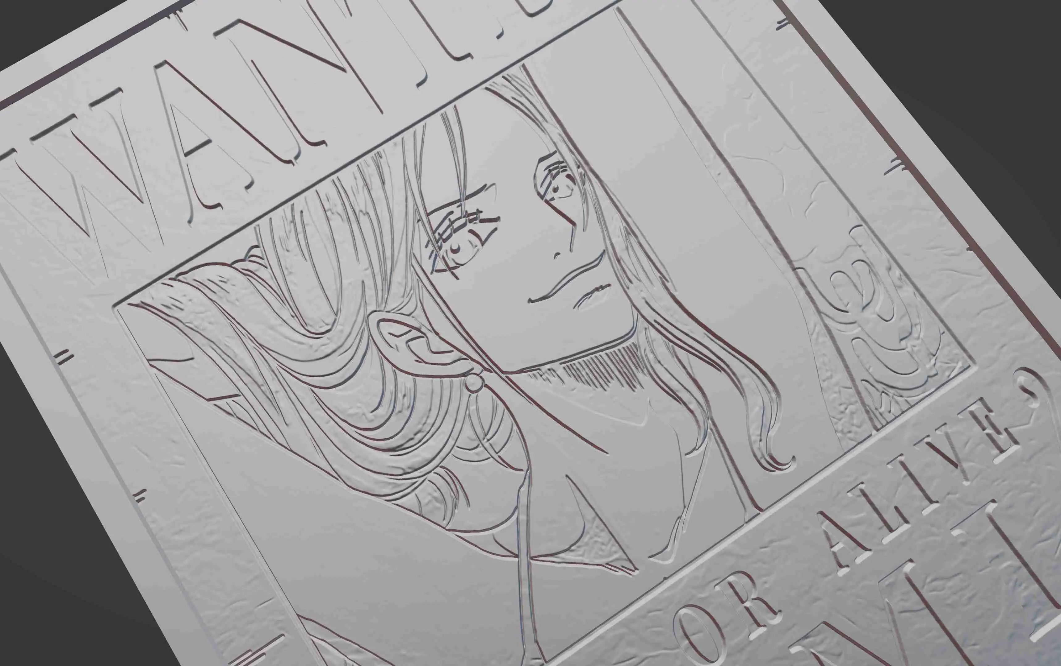 cartel de se busca a nami - one piece