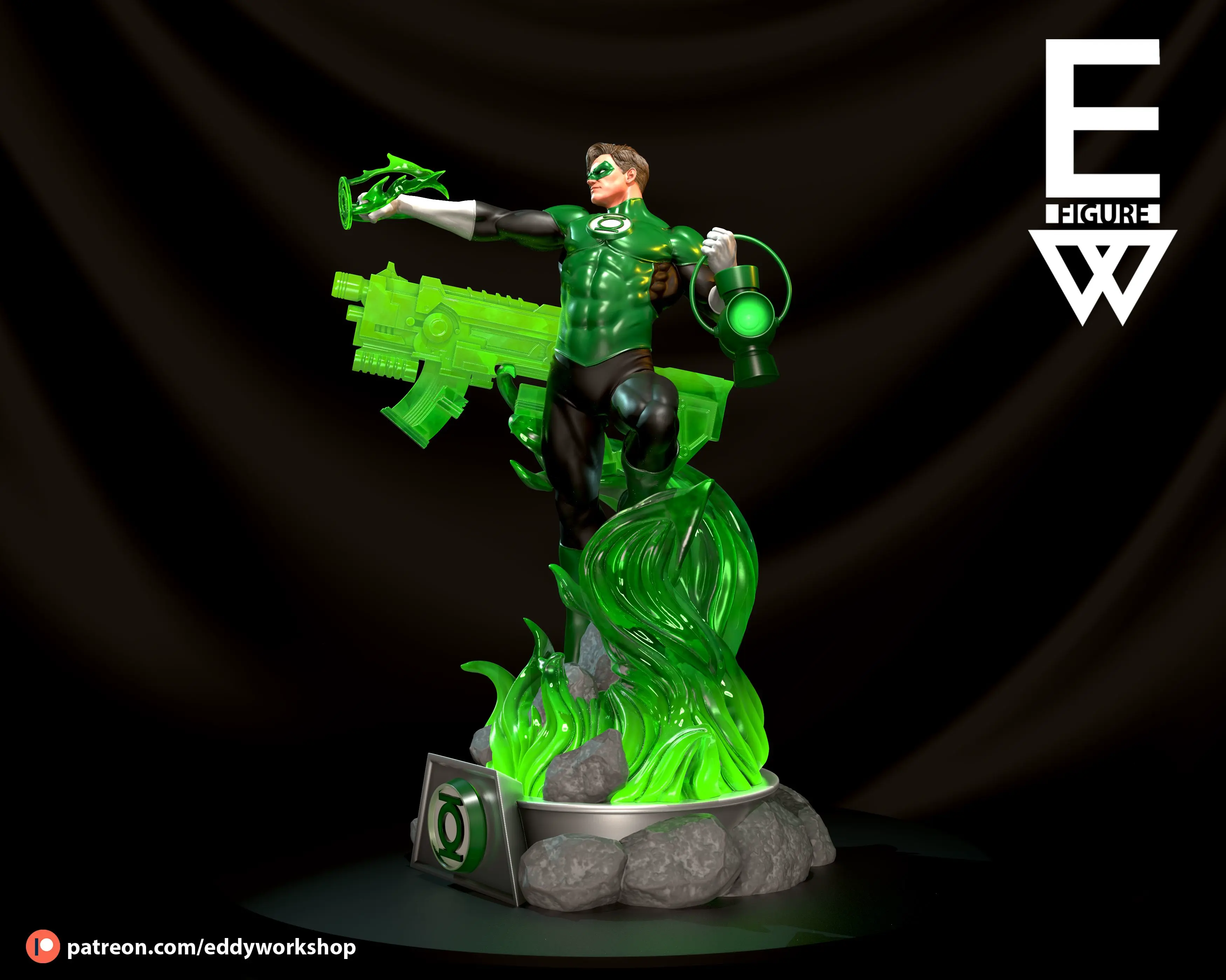 Lanterna Verde - 3D STL PRONTO PARA IMPRIMIR