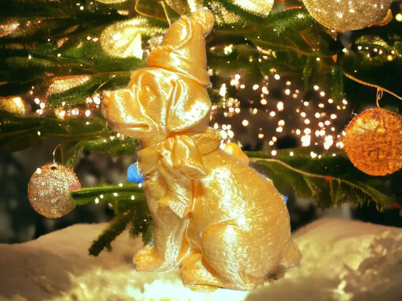 WEIHNACHTSHUND MIT MÜTZE 1