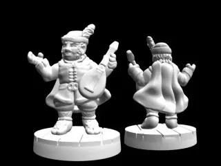 Greensleeves, Halfling Bard (28mm scale)