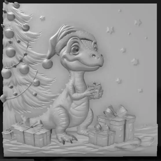 Christmas dinosaurs