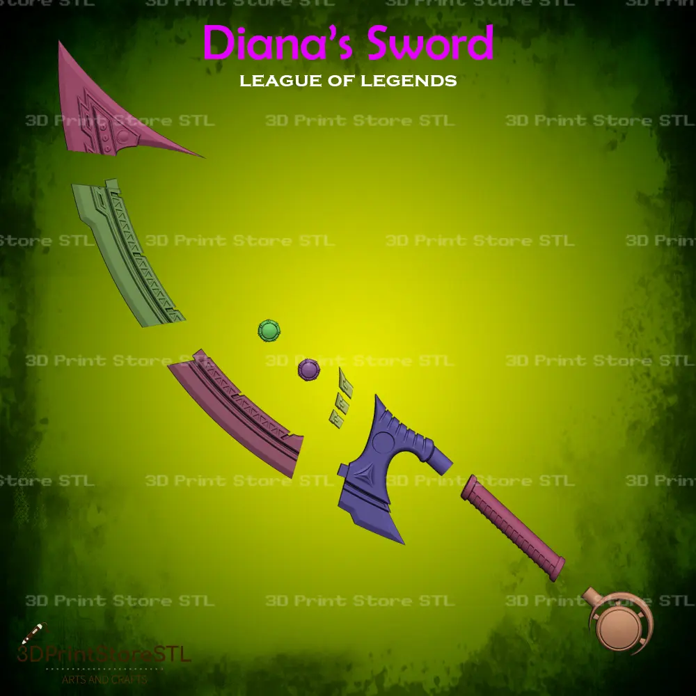 Project Diana Sword Cosplay League of Legends - STL File