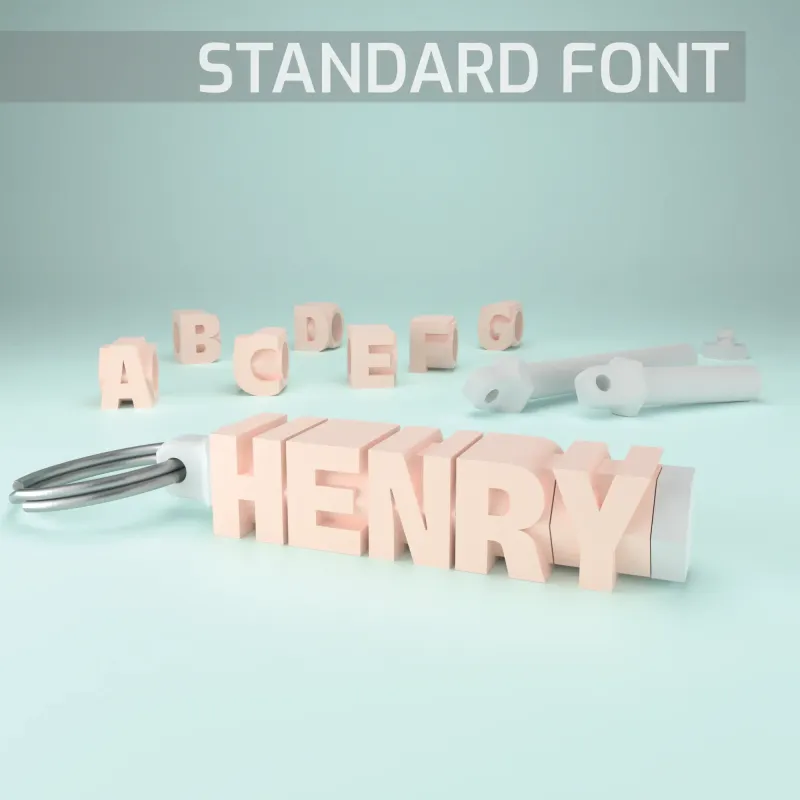 Home page module: Customizable fidget Name keychain spinner