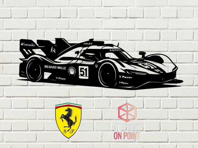 FERRARI 499P WEC - 2D WALL ART #1