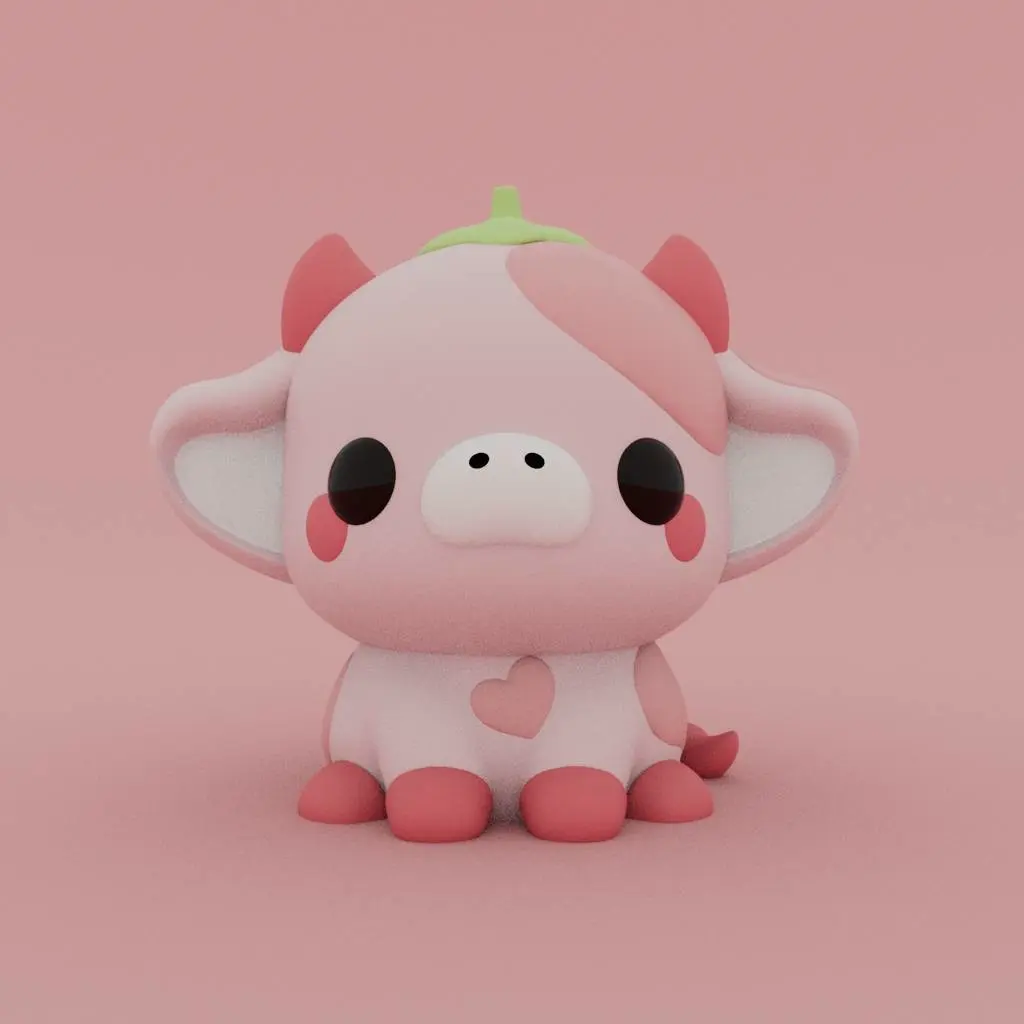 Kawaii Cow - Strawberry