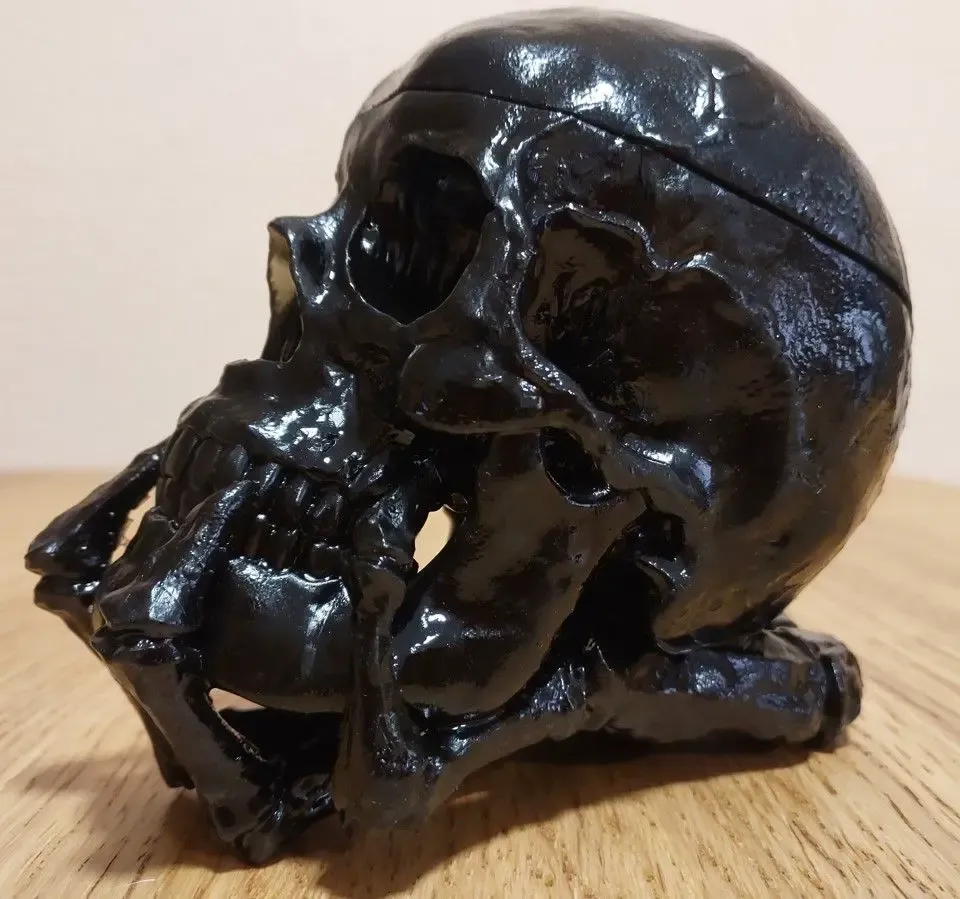 Halloween skull candy box