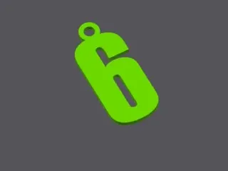 NUMBER 6 KEYCHAIN