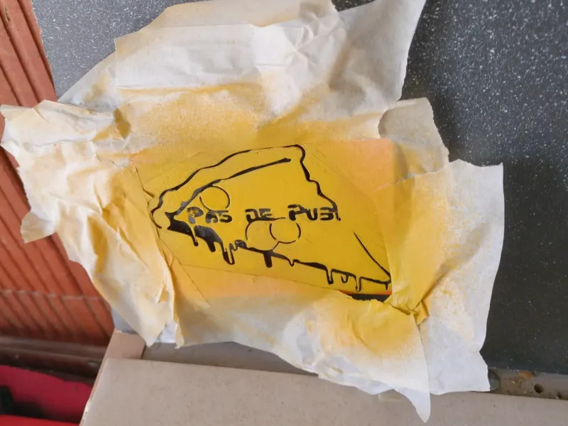 TMNT -  "No Ads" stencil /  Pochoir "Pas de Pub"