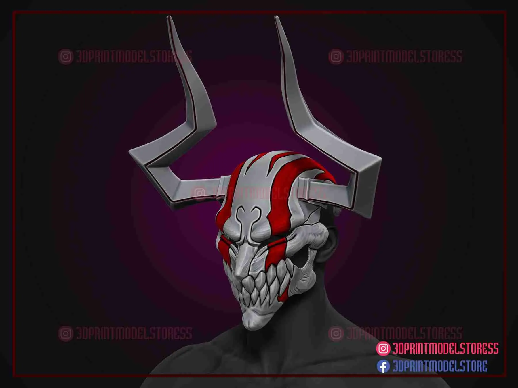 Bleach Ichigo Whole Hollow Mask - Anime Cosplay