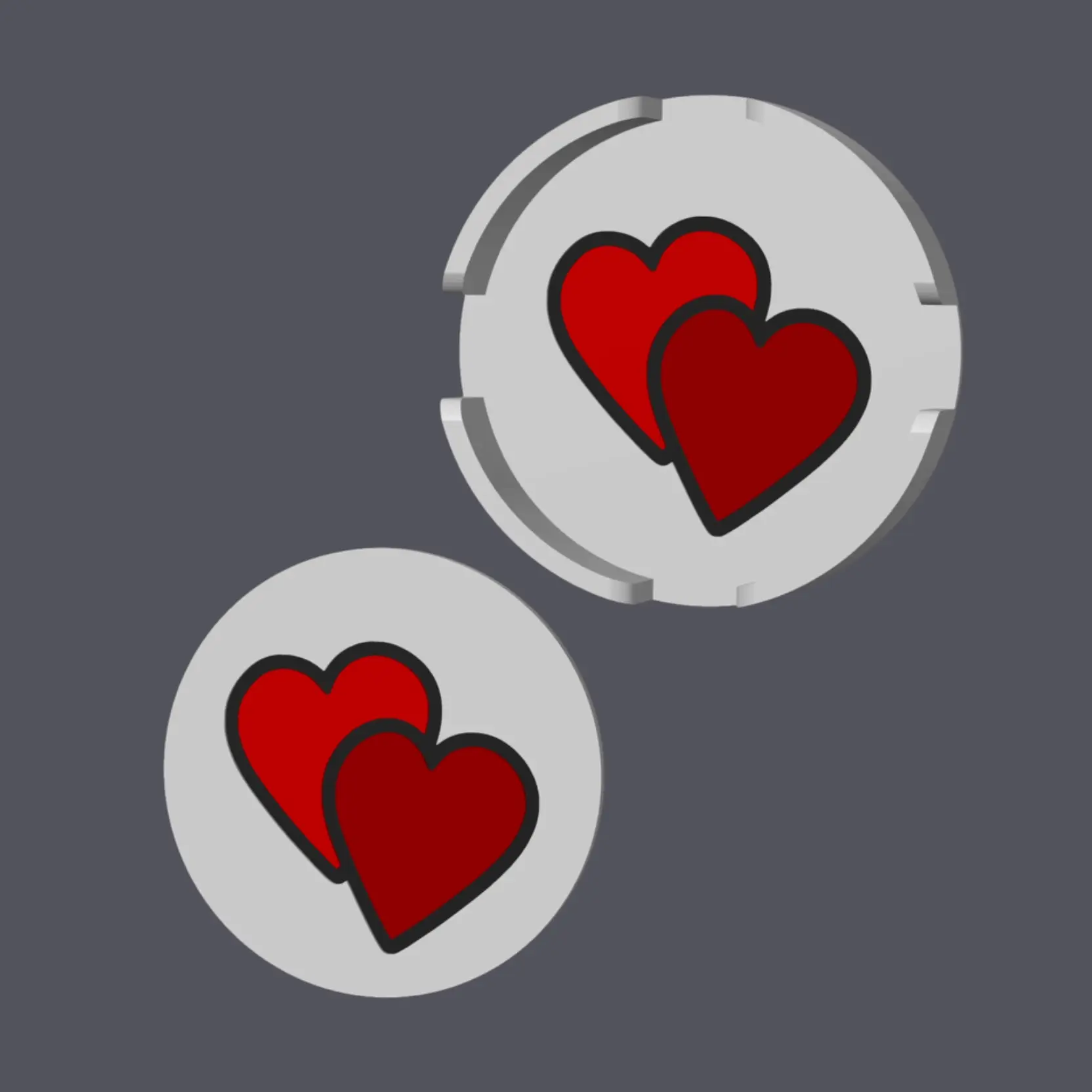 Woven Hearts - Round Coasters with holder