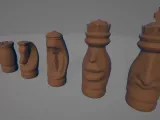 UNIQUE CHESS SET - BASE UNSCREWS TO ALLOW FOR WEIGHTING-1