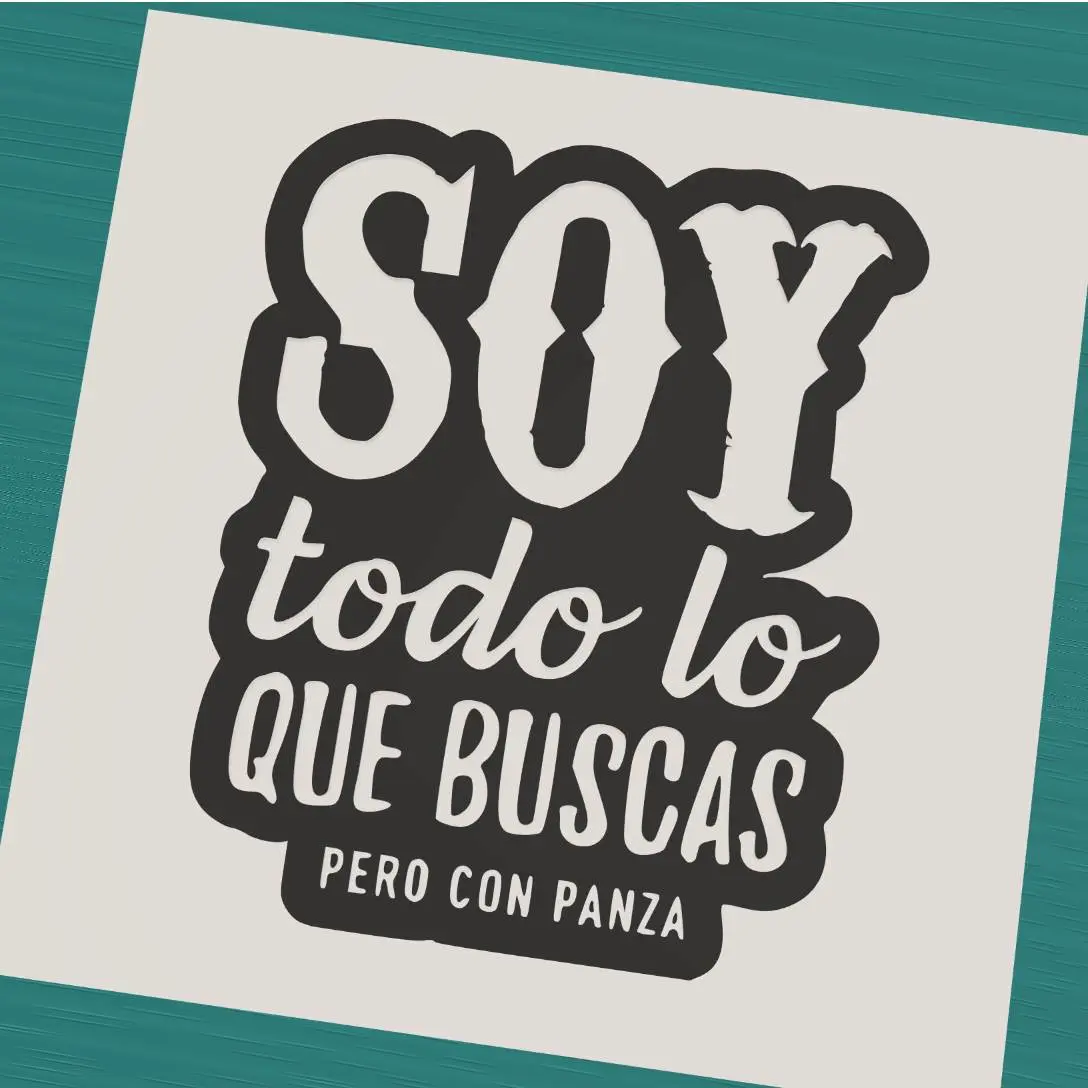 Soy todo lo que buscas, pero con panza (humor)