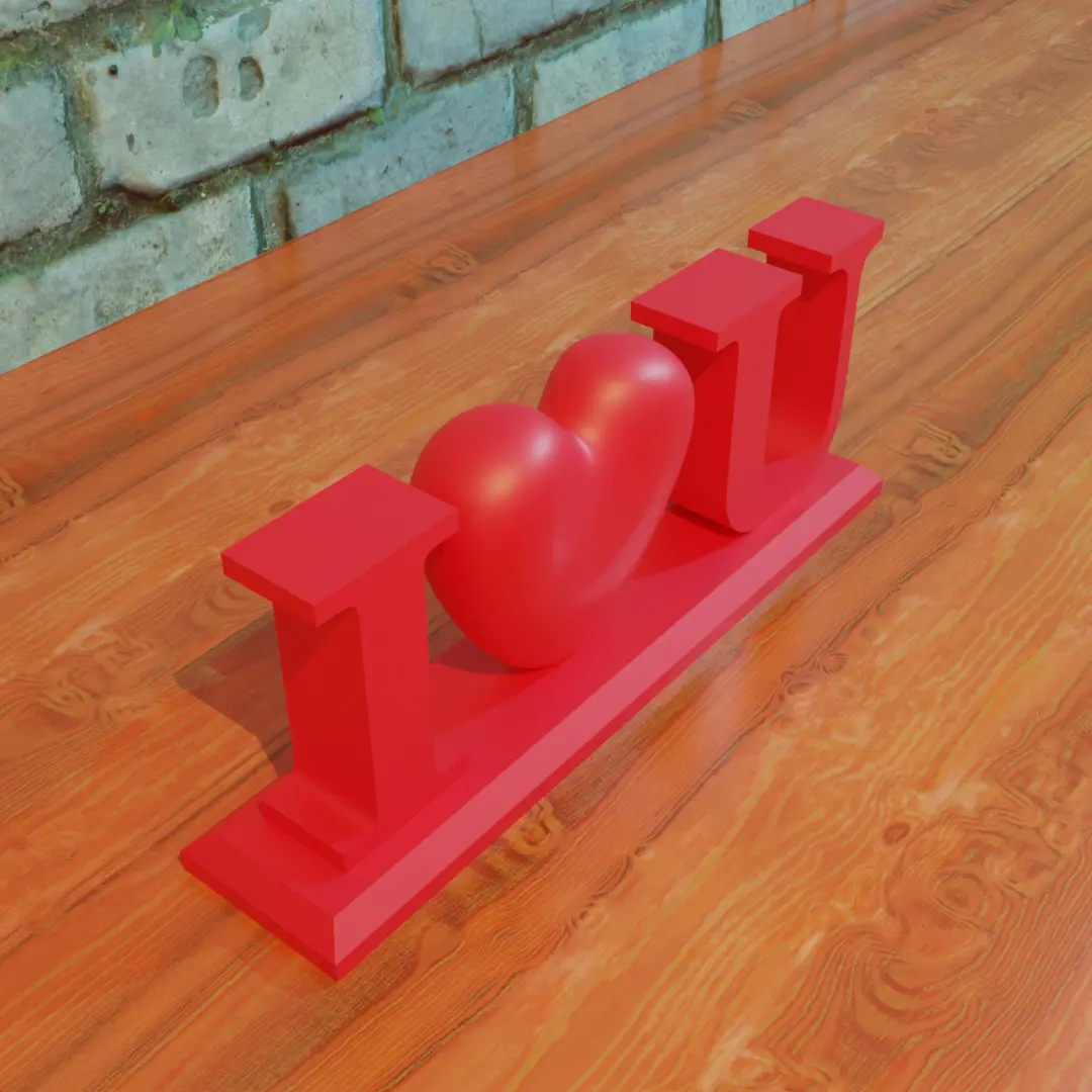 valentines love decor "I love U"