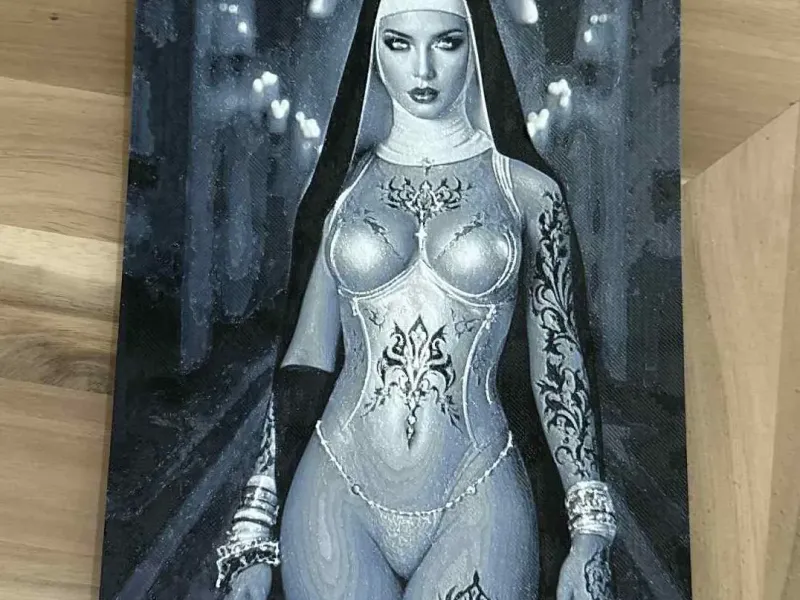 Sexy Nun hueforge art