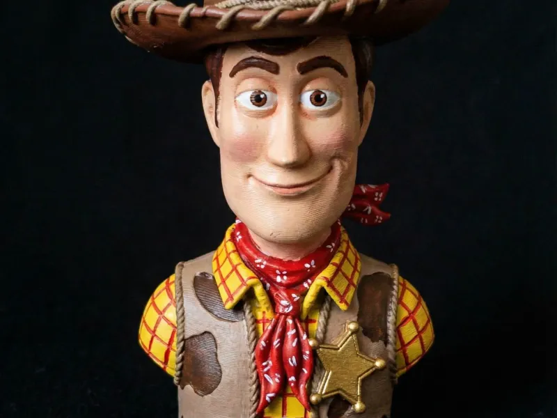 Woody Cowboy Bust | Sheriff Toy Statue | Western Hero Sculpt