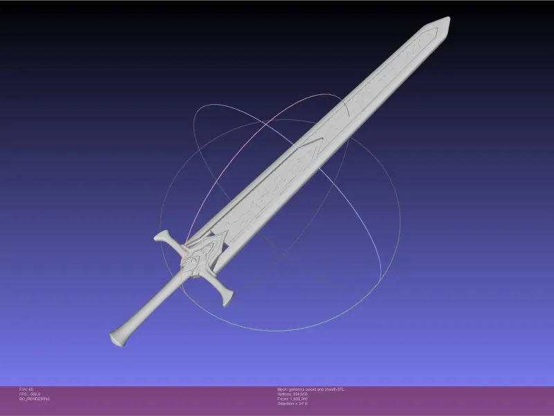 Mashle Kaldo Gehenna Sword And Sheath Printable Assembly
