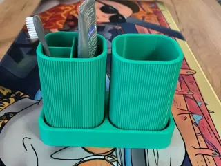 Toothbrush holder with stand