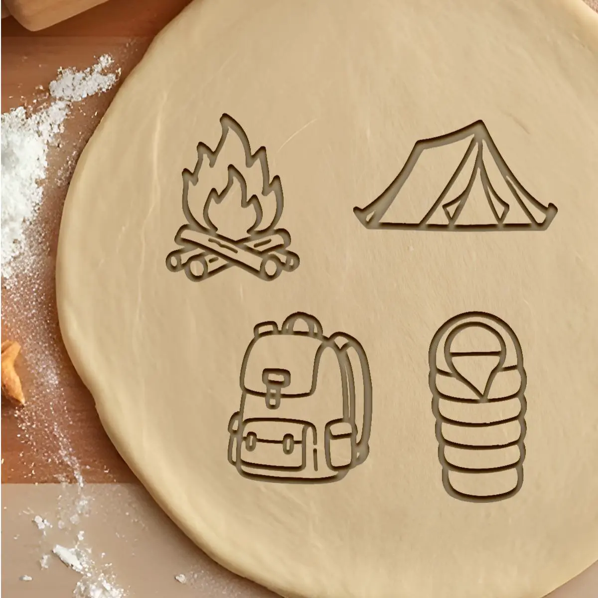 Camp Set Cookie Cutter, Biscuit Cutter