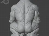 Angry Gorilla Statue STL | Roaring Gorilla Figurine | Single-3