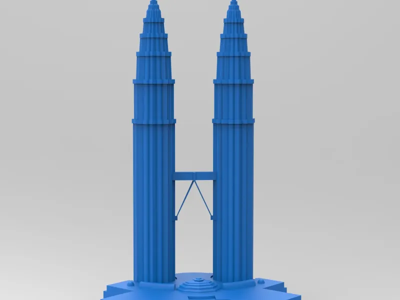 MODEL 3D MENARA BERKEMBAR PETRONAS BERSAMA - 3D MODEL 