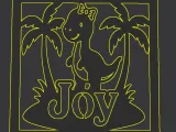 Personalized Nursery Nightlight 'Joy' - Interchangeable Plat-3