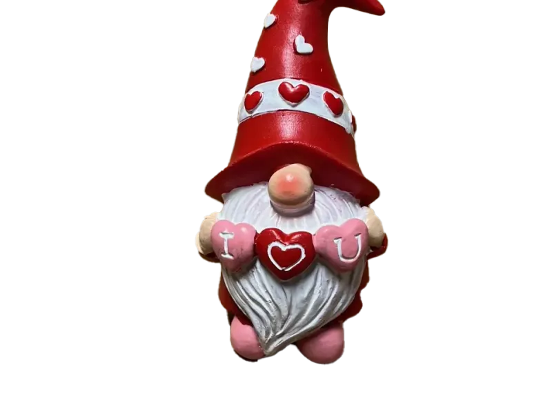 Valentines Gnome with I Love You Hearts