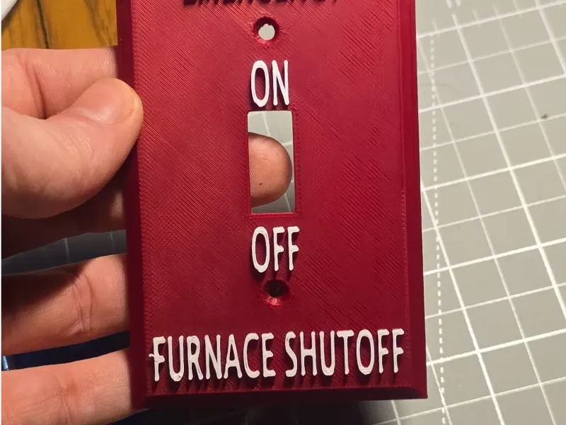 Wall Switch Cover - Furnace Shutoff Switch