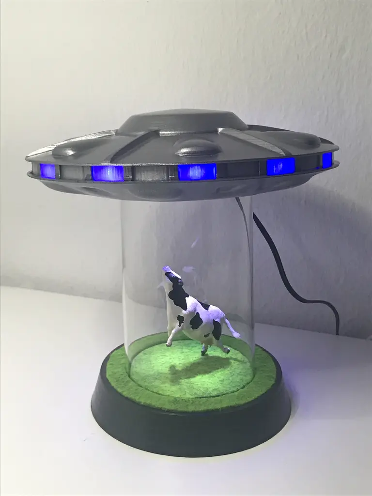 Lámpara de abducción OVNI con luces intermitentes